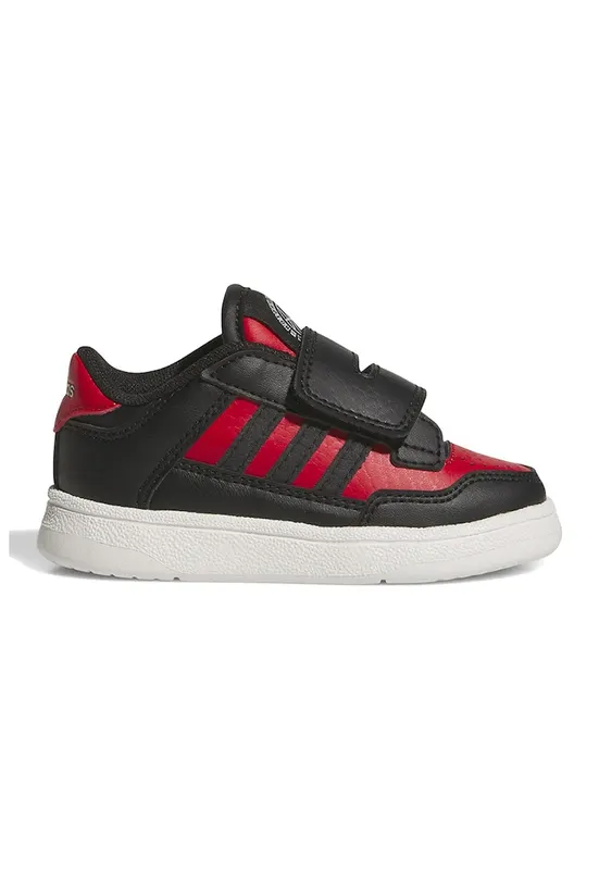 Pantofi sport din piele ecologica cu inchidere velcro Rapid Court - Rosu/Negru