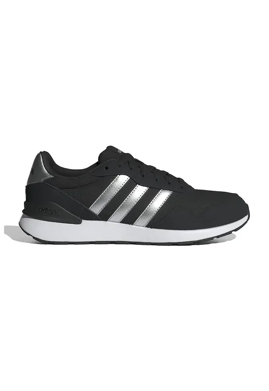 Pantofi sport Run 60s cu insertii de piele intoarsa - Negru/Argintiu