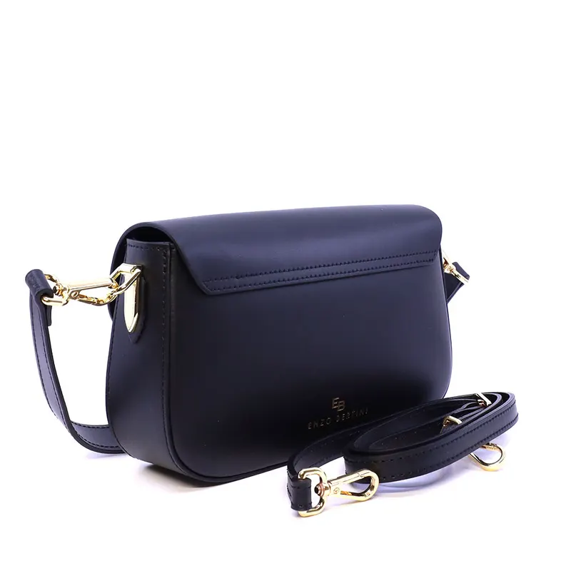 Poșetă satchel femei Enzo Bertini neagră din piele 154POSP3739N — imaginea 2