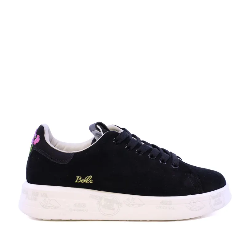 Sneakers femei Premiata Belle negri din piele întoarsă 1692DP8631N