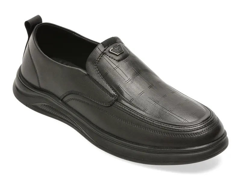 Mocasini BITE THE BULLET negri, T89639, din piele naturala