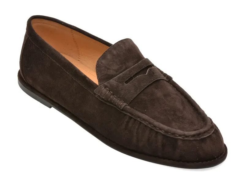 Mocasini EPICA maro, 5C285, din piele intoarsa