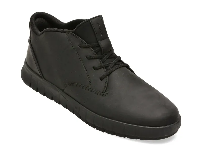 Ghete GEOX negre, U56MAB, din piele naturala
