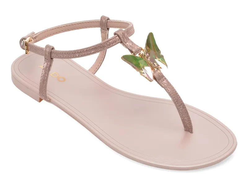 Sandale roz, FARFALLINA 653, din piele ecologica