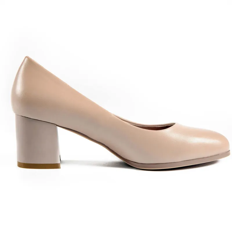 Pantofi Eleganti de dama din Piele Ecologica CRL0173 Bej