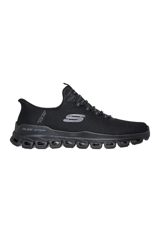 Pantofi sport slip-ins din material textil Glide-Step Noxus - Albastru prafuit/Negru stins