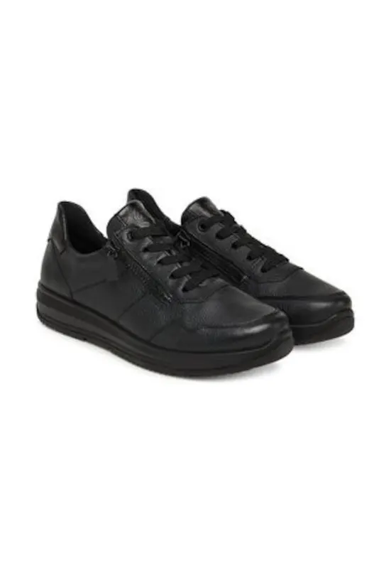 Tenisi de dama - 305490698 - piele naturala - negru