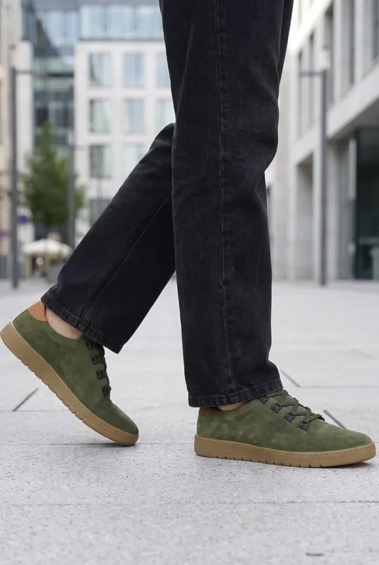 Pantofi SPORT-Casual din Piele VERZI - GENZY GREEN