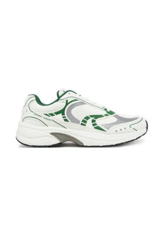 Pantofi sport pentru barbati - 305159069 - textil - alb/verde -