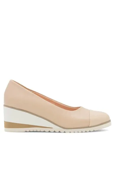Pantofi sport sintetici pentru dama - Bej