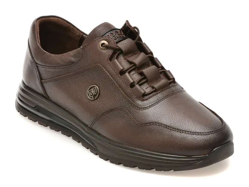 Pantofi sport maro, RLX140, din piele naturala