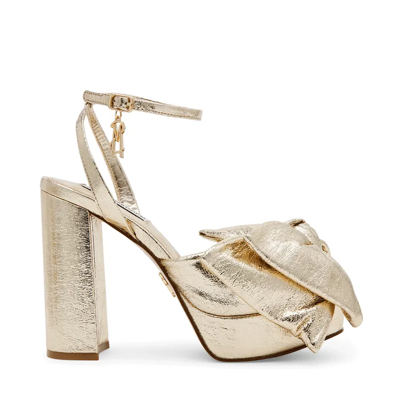 Sandale cu toc înalt femei Steve Madden Lively aurii 1469DSLIVELYAU