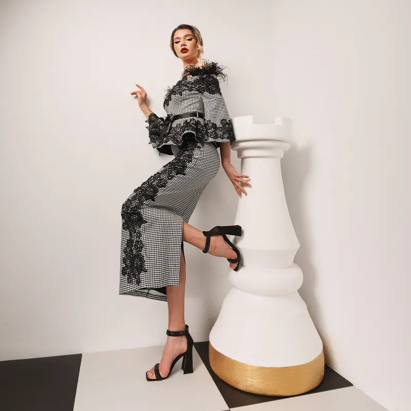 Sandale femei Solo Donna negre cu toc înalt și ștrasuri 2547DS8539N — imaginea 2