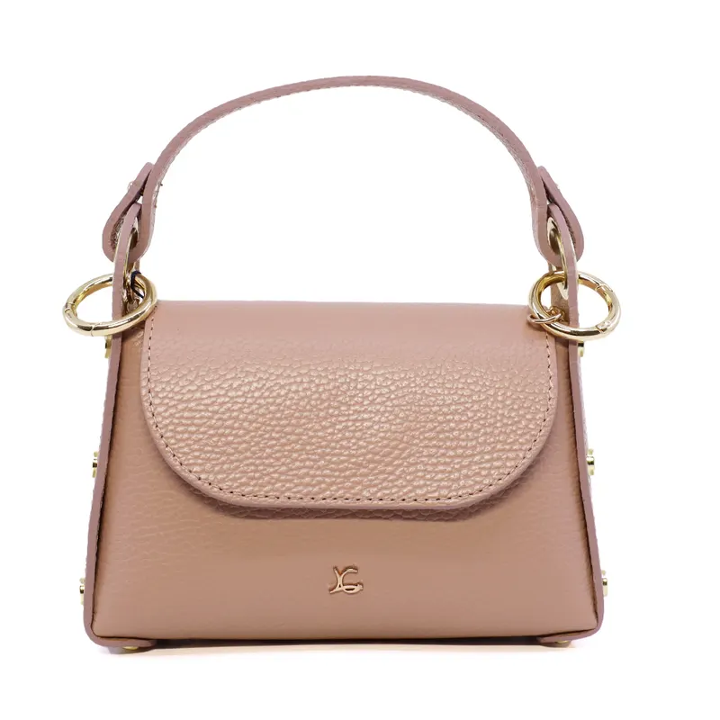 Poșetă mini crossbody femei Luca di Gioia nude din piele 144POSP3683NU