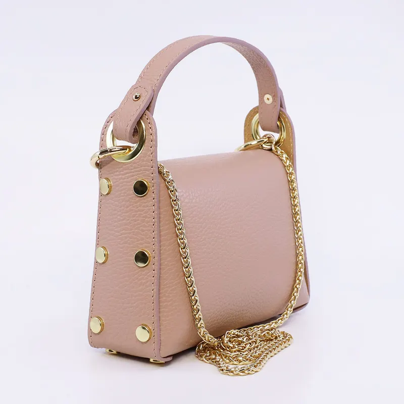 Poșetă mini crossbody femei Luca di Gioia nude din piele 144POSP3683NU — imaginea 2