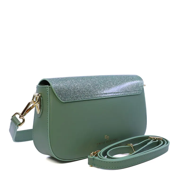Poșetă satchel femei Enzo Bertini verde din piele 154POSP3739GV — imaginea 2