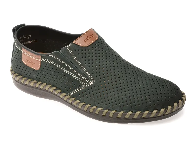 Pantofi RIEKER bleumarin, B2465, din piele naturala