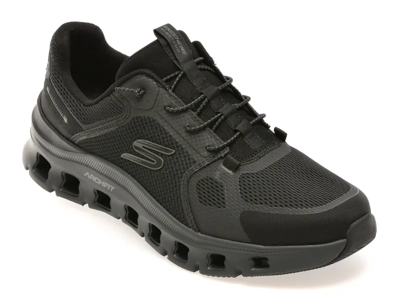Pantofi sport SKECHERS negri, ARCH FIT GLIDE-STEP PRO, din material textil