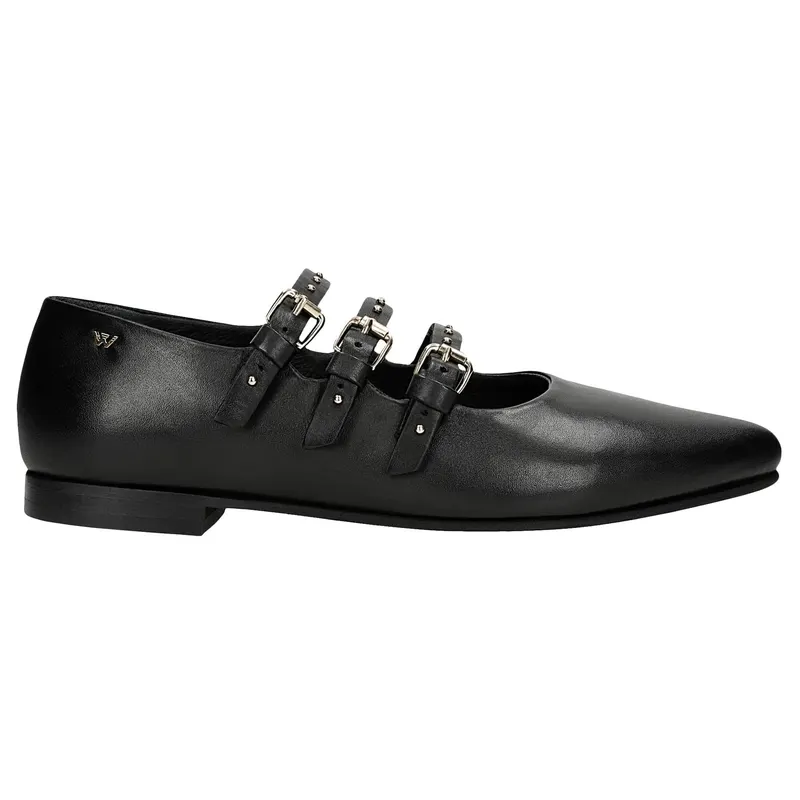 Balerini in stil Mary Jane cu trei curele