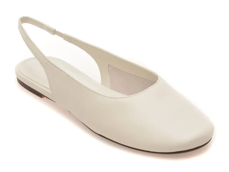 Pantofi albi, DROPWAVE 121, din piele naturala