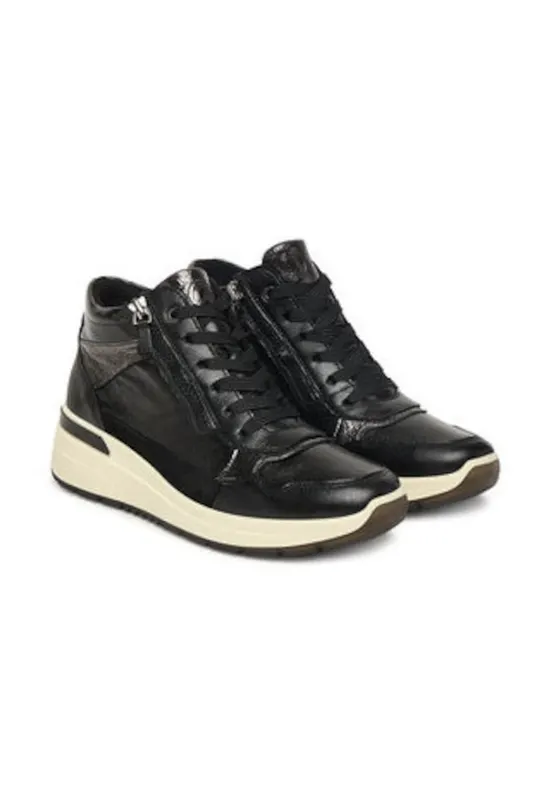 Tenisi de dama - 305490988 - piele naturala - negru