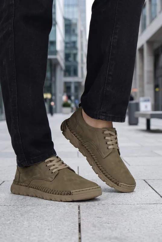 Pantofi CONFORT-Casual din Piele GREJ - GENZE GREY