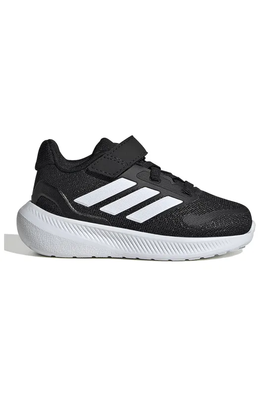 Pantofi sport Run Falcon 5 din material textil cu velcro - Negru/Alb optic