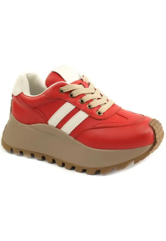 Pantofi dama sport 25110 - Rosu