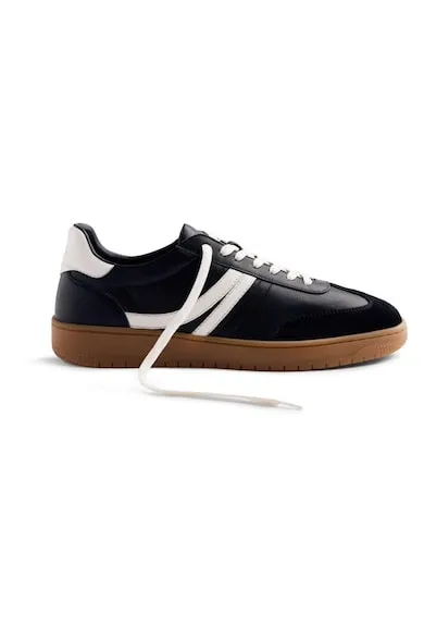 Pantofi sport de piele si piele intoarsa Denninson - Negru