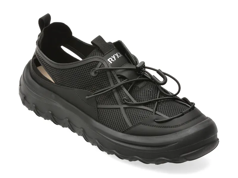 Pantofi sport negri, 9232, din material textil