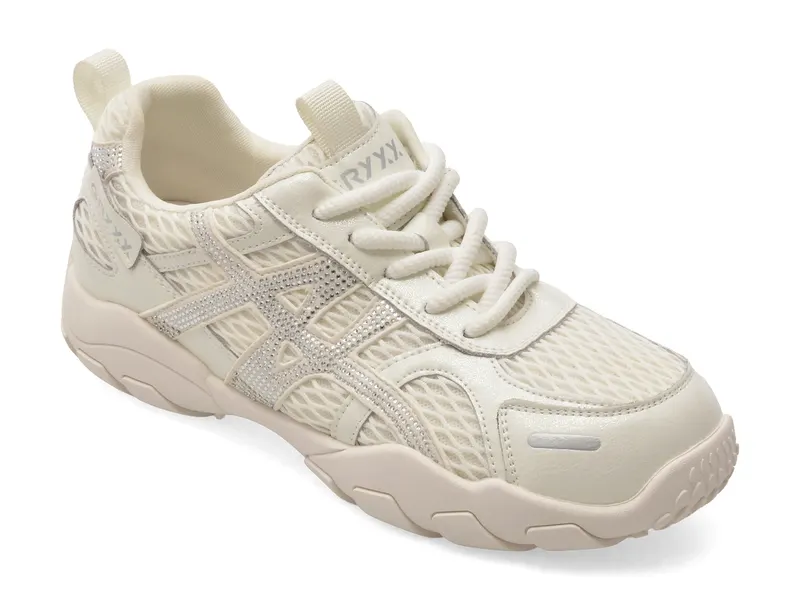 Pantofi sport albi, 985, din piele naturala