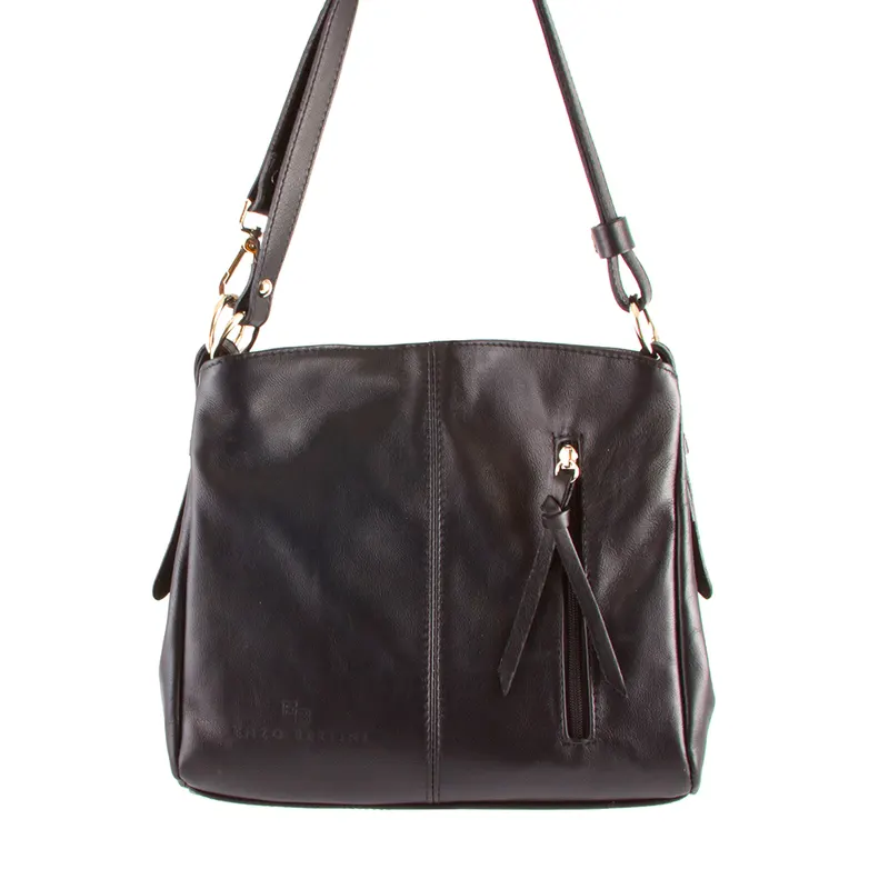 POSETA FEMEI ENZO BERTINI NEAGRA DIN PIELE 337posp4324n