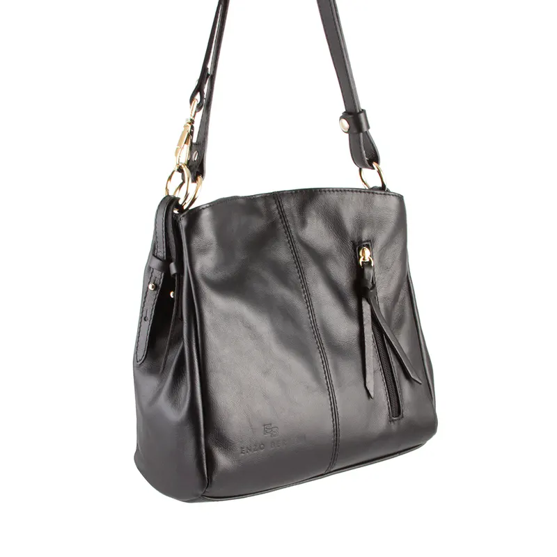 POSETA FEMEI ENZO BERTINI NEAGRA DIN PIELE 337posp4324n — imaginea 2
