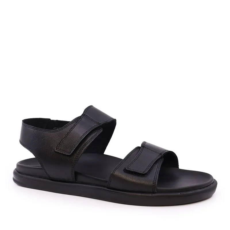 Sandale reglabile bărbați Thezeus negre din piele 2109BS19536N — imaginea 2