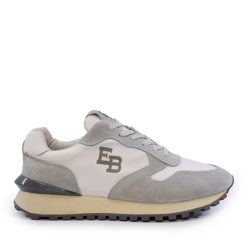 Sneakers bărbați Enzo Bertini gri din piele întoarsă și textil 3661BP827VGR