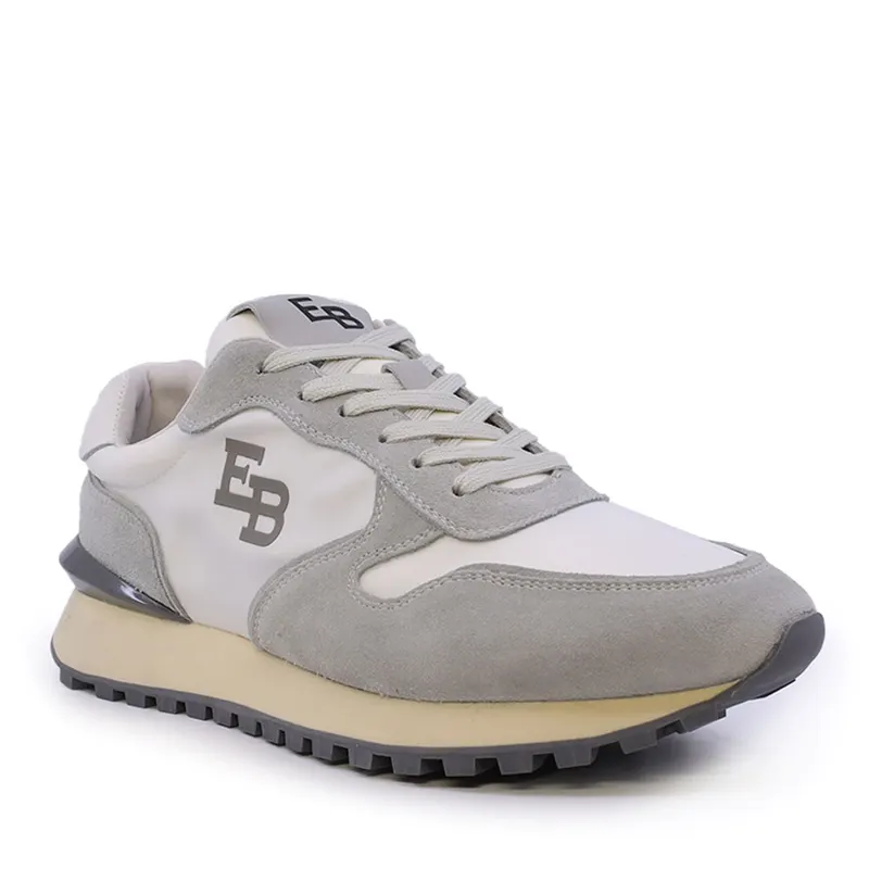 Sneakers bărbați Enzo Bertini gri din piele întoarsă și textil 3661BP827VGR — imaginea 2