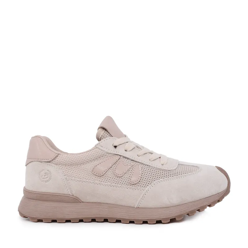 Sneakers femei bej din piele și textil 1991DPF0130VBE