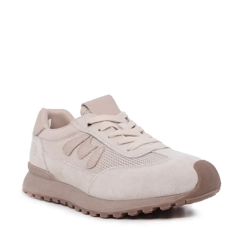 Sneakers femei bej din piele și textil 1991DPF0130VBE — imaginea 2