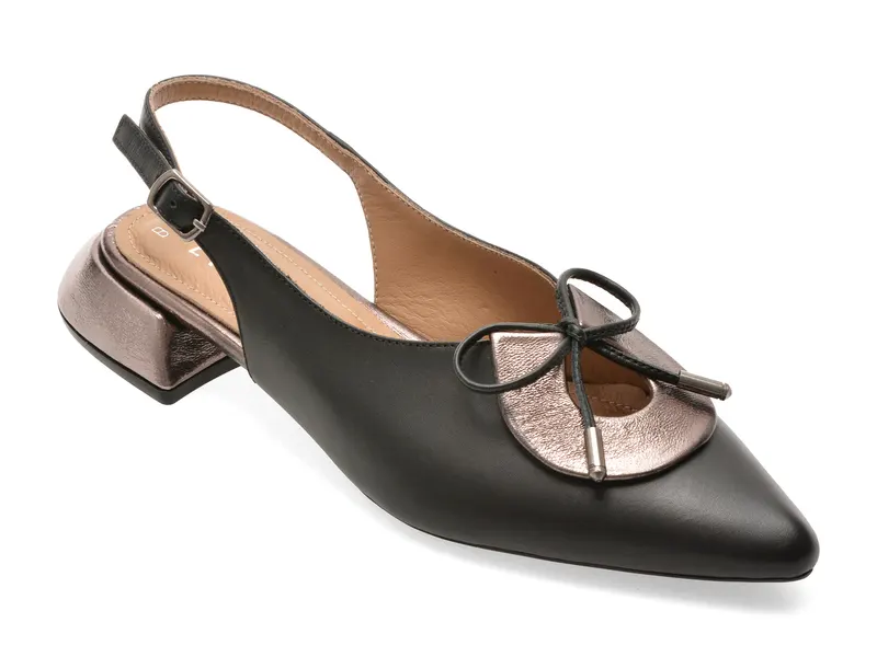 Pantofi eleganti EPICA negri, 669B753, din piele naturala