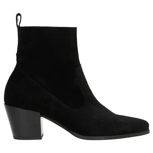 Ghete cowboy din piele negre