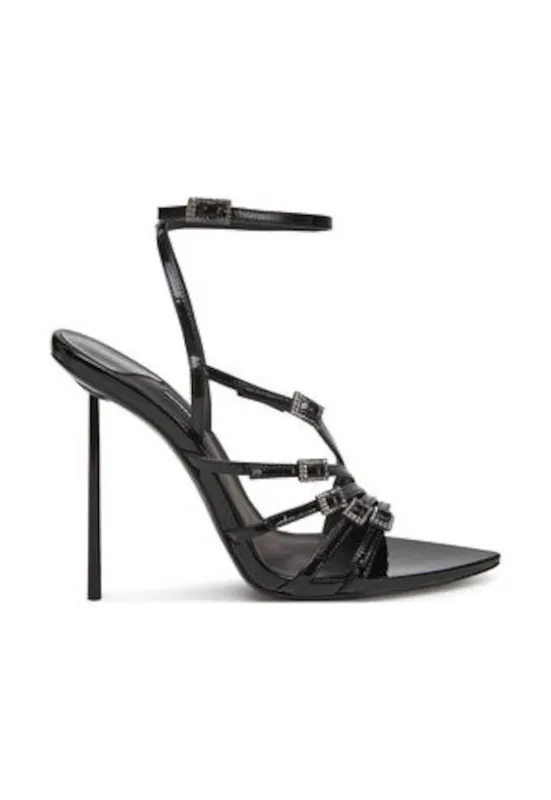 Sandale de dama - 305166968 - piele naturala - toc inalt - negru -