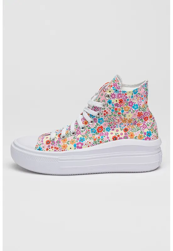 Pantofi sport cu platforma si model floral Move - Multicolor