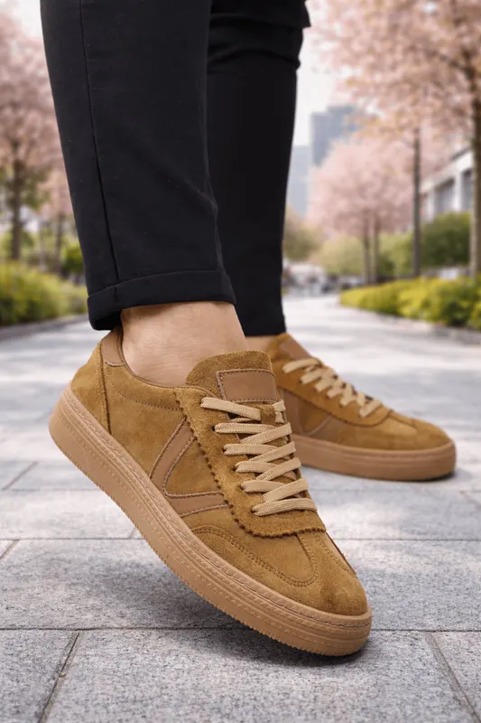 Sneakers din Piele Naturala Maro - JOANA CAMEL