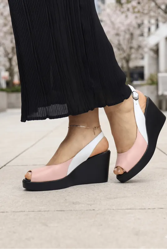 Sandale din Piele Roz cu Talpa Ortopedica - ZIFRY PINK