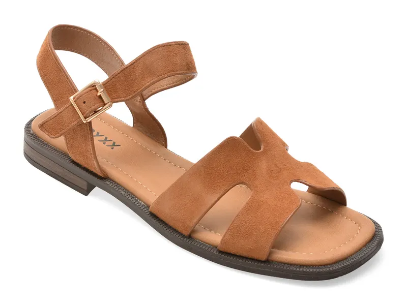 Sandale maro, 1352C25, din piele intoarsa