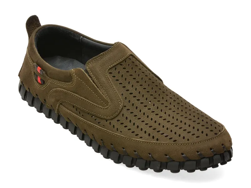 Pantofi kaki, 7117908, din nabuc