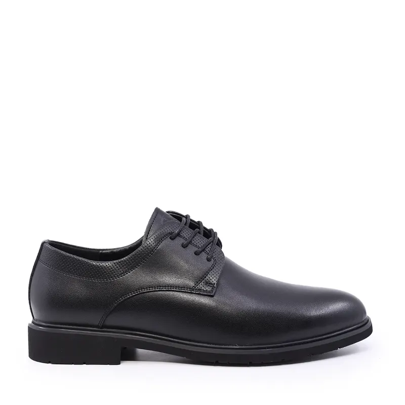Pantofi derby bărbați negri din piele 3859BP321N