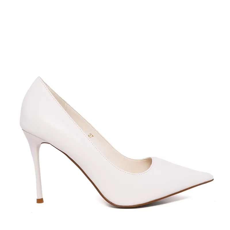 Pantofi stiletto femei Luca di Gioia albi din piele 1260DP7264A