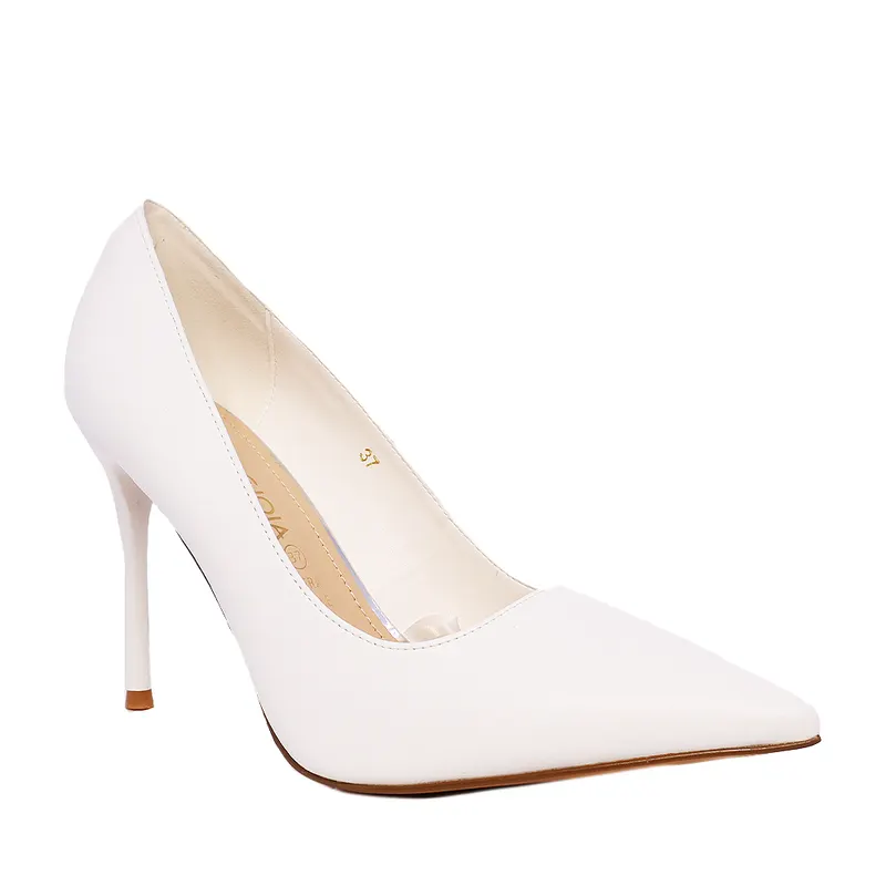 Pantofi stiletto femei Luca di Gioia albi din piele 1260DP7264A — imaginea 2