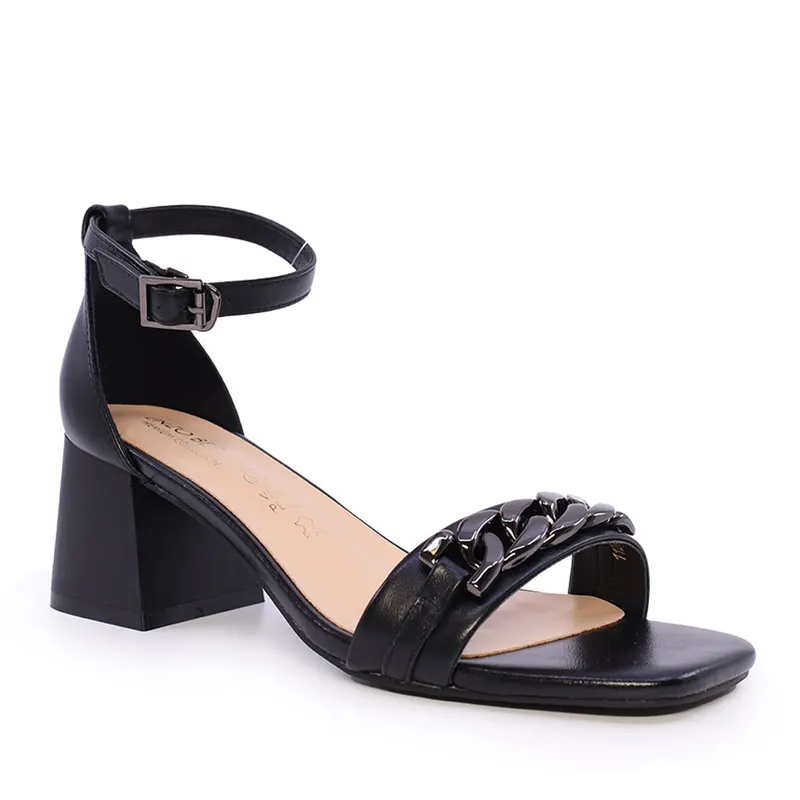 Sandale femei Enzo Bertini negre din piele cu toc gros 1127DS4251N — imaginea 2